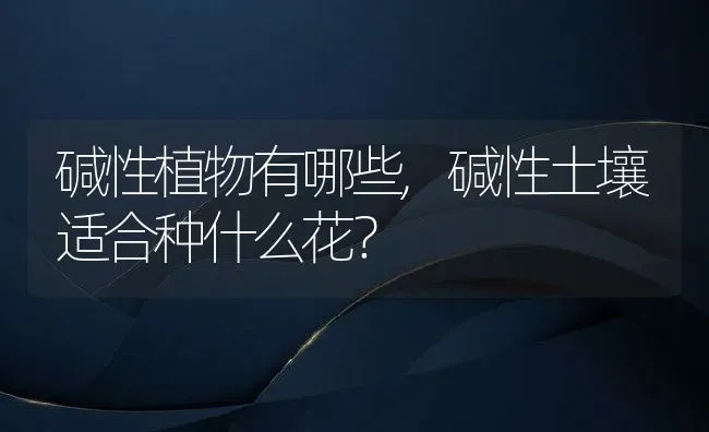 碱性植物有哪些,碱性土壤适合种什么花？ | 养殖常见问题