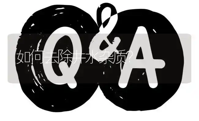 如何去除井水杂质? | 养殖问题解答