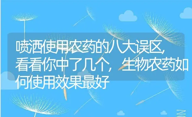 喷洒使用农药的八大误区,看看你中了几个,生物农药如何使用效果最好 | 养殖常见问题