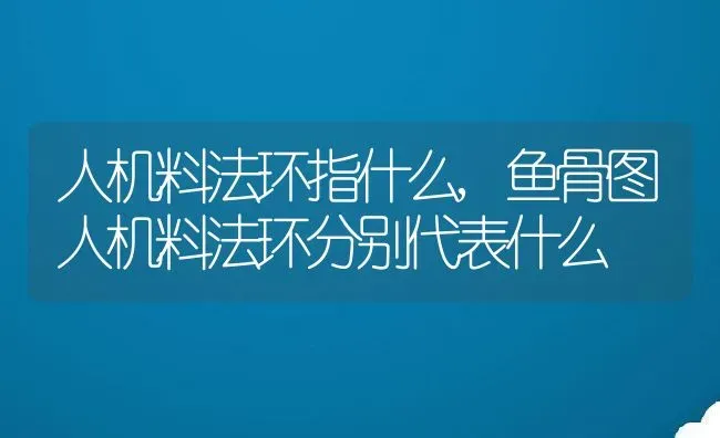 人机料法环指什么,鱼骨图人机料法环分别代表什么 | 养殖常见问题