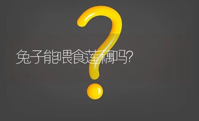 兔子能喂食莲藕吗? | 养殖问题解答