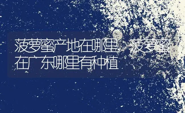 菠萝蜜产地在哪里,菠萝蜜在广东哪里有种植 | 养殖常见问题