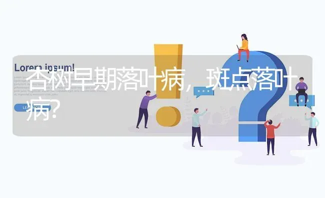 杏树早期落叶病,斑点落叶病? | 养殖问题解答
