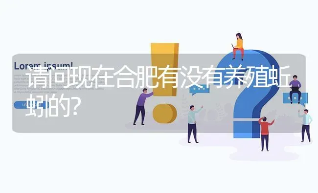请问现在合肥有没有养殖蚯蚓的? | 养殖问题解答