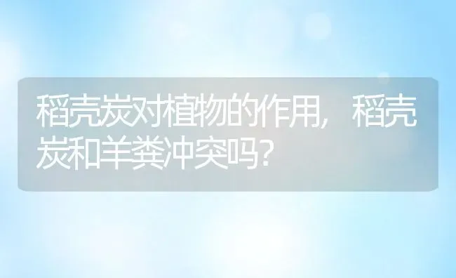 稻壳炭对植物的作用,稻壳炭和羊粪冲突吗？ | 养殖常见问题