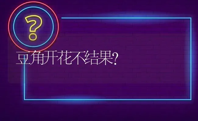 豆角开花不结果? | 养殖问题解答