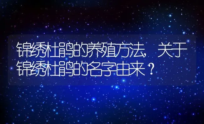 锦绣杜鹃的养殖方法,关于锦绣杜鹃的名字由来？ | 养殖常见问题