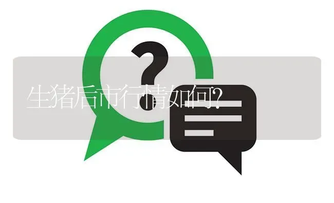 生猪后市行情如何? | 养殖问题解答