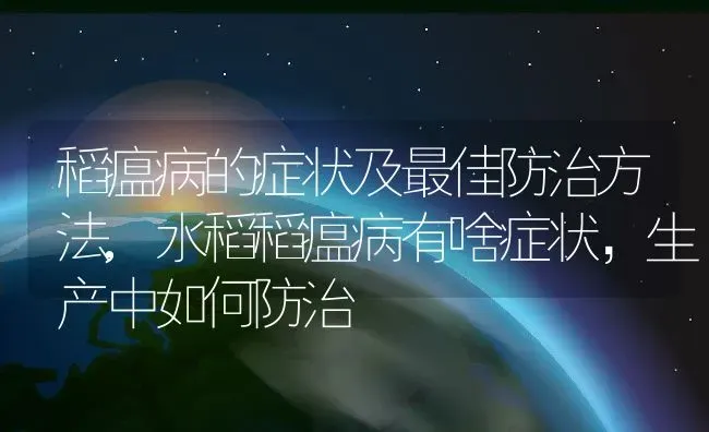 稻瘟病的症状及最佳防治方法,水稻稻瘟病有啥症状，生产中如何防治 | 养殖常见问题