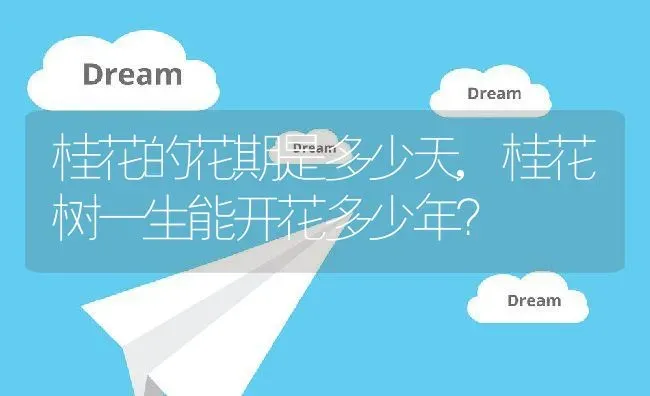 桂花的花期是多少天,桂花树一生能开花多少年？ | 养殖常见问题