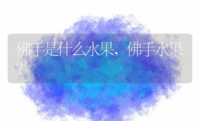 佛手是什么水果,佛手水果？ | 养殖常见问题