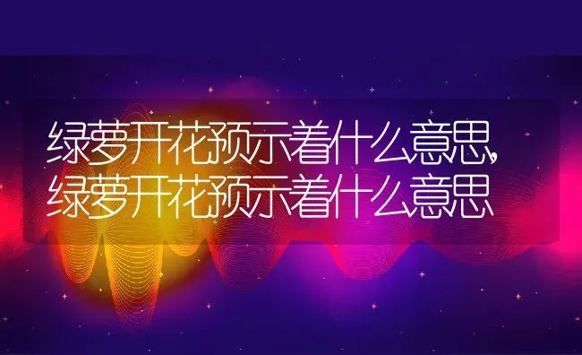绿萝开花预示着什么意思,绿萝开花预示着什么意思 | 养殖常见问题