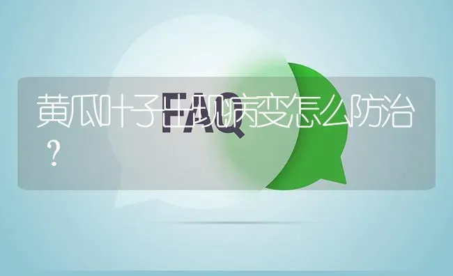 黄瓜叶子出现病变怎么防治? | 养殖问题解答