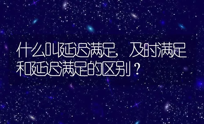 什么叫延迟满足,及时满足和延迟满足的区别？ | 养殖常见问题