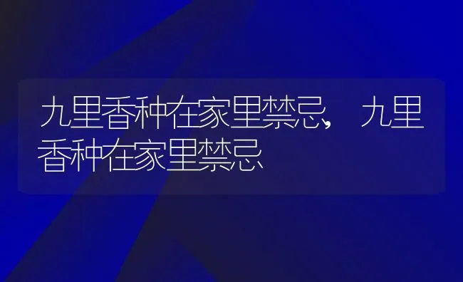 九里香种在家里禁忌,九里香种在家里禁忌 | 养殖常见问题
