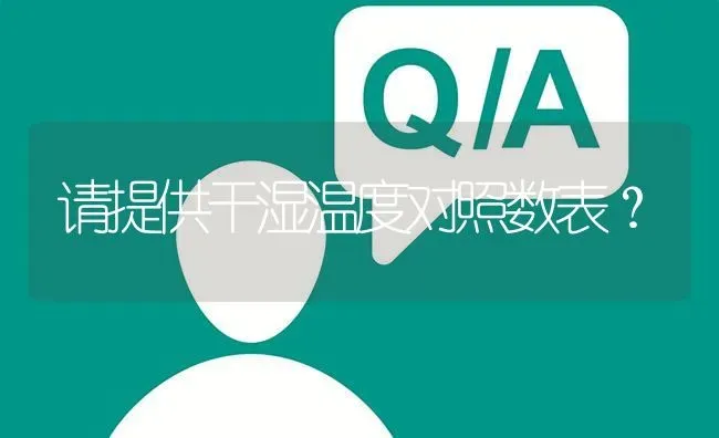请提供干湿温度对照数表? | 养殖问题解答