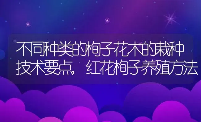 不同种类的栒子花木的栽种技术要点,红花栒子养殖方法 | 养殖常见问题