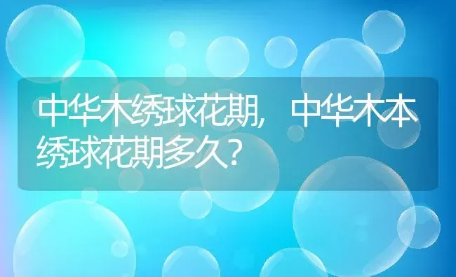 中华木绣球花期,中华木本绣球花期多久？ | 养殖常见问题