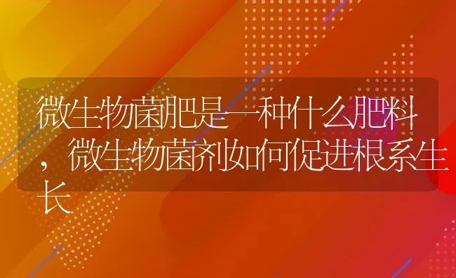 微生物菌肥是一种什么肥料,微生物菌剂如何促进根系生长 | 养殖常见问题