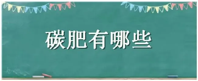 碳肥有哪些 | 生活常识