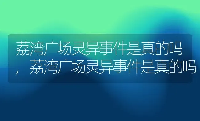 荔湾广场灵异事件是真的吗,荔湾广场灵异事件是真的吗 | 养殖常见问题