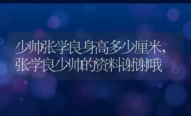 少帅张学良身高多少厘米,张学良少帅的资料谢谢哦 | 养殖常见问题