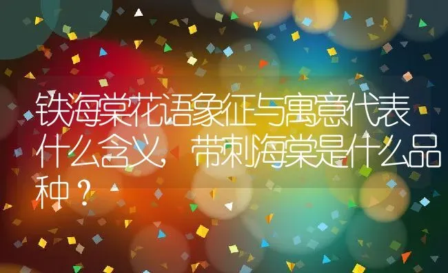 铁海棠花语象征与寓意代表什么含义,带刺海棠是什么品种？ | 养殖常见问题