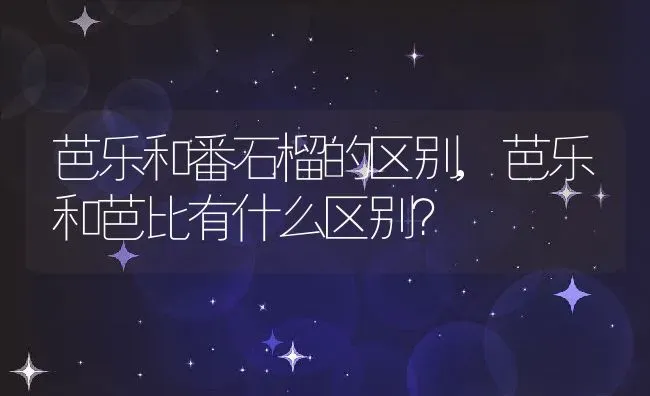 芭乐和番石榴的区别,芭乐和芭比有什么区别？ | 养殖常见问题