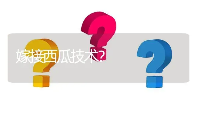 嫁接西瓜技术? | 养殖问题解答