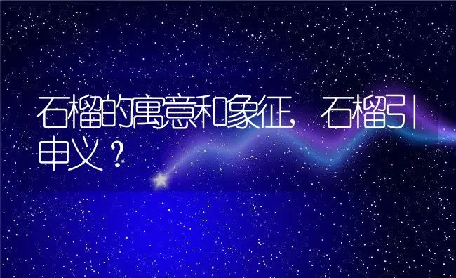 石榴的寓意和象征,石榴引申义？ | 养殖常见问题