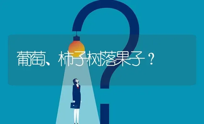 葡萄、柿子树落果子? | 养殖问题解答