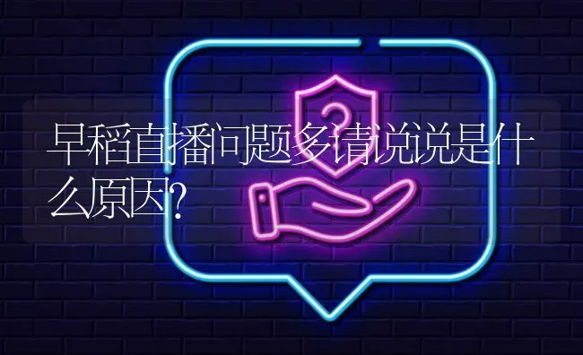 早稻直播问题多请说说是什么原因? | 养殖问题解答