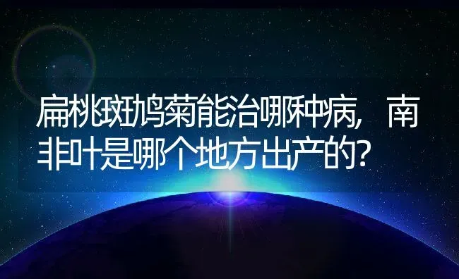 扁桃斑鸠菊能治哪种病,南非叶是哪个地方出产的？ | 养殖常见问题