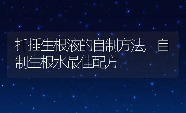 扦插生根液的自制方法,自制生根水最佳配方 | 养殖常见问题