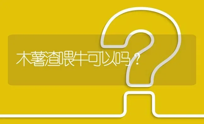 木薯渣喂牛可以吗? | 养殖问题解答