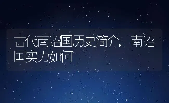 古代南诏国历史简介,南诏国实力如何 | 养殖常见问题