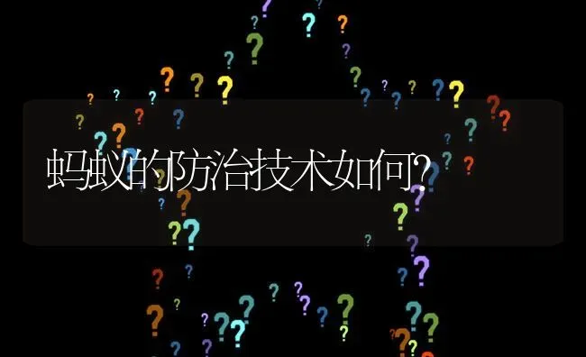 蚂蚁的防治技术如何? | 养殖问题解答