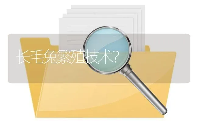 长毛兔繁殖技术? | 养殖问题解答