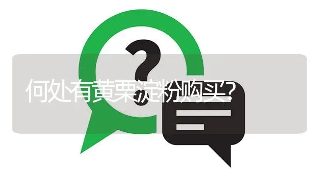 何处有黄栗淀粉购买? | 养殖问题解答