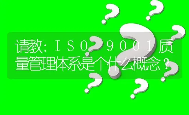 请教：ISO 9001质量管理体系是个什么概念? | 养殖问题解答