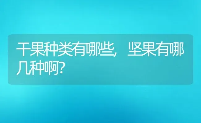 干果种类有哪些,坚果有哪几种啊？ | 养殖常见问题