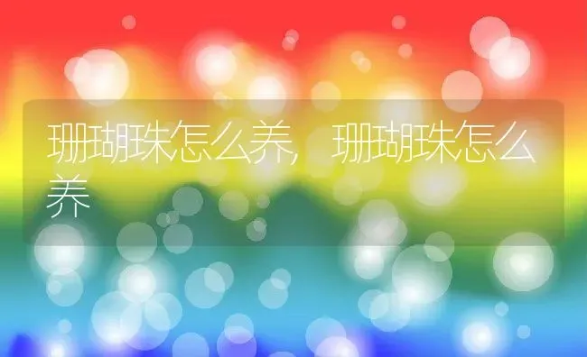 珊瑚珠怎么养,珊瑚珠怎么养 | 养殖常见问题
