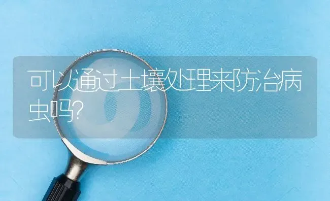 可以通过土壤处理来防治病虫吗? | 养殖问题解答