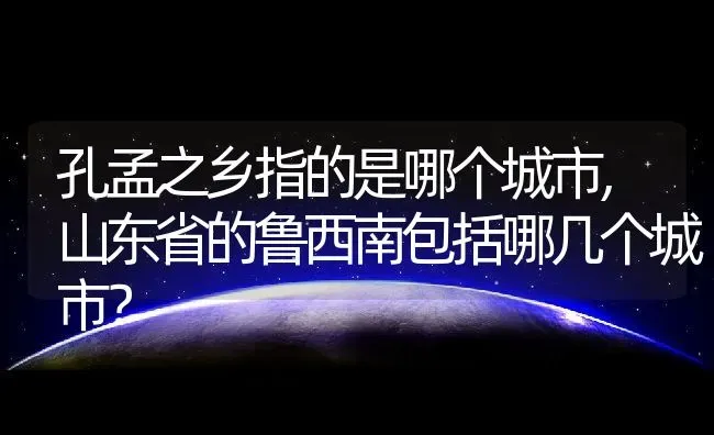 孔孟之乡指的是哪个城市,山东省的鲁西南包括哪几个城市？ | 养殖常见问题