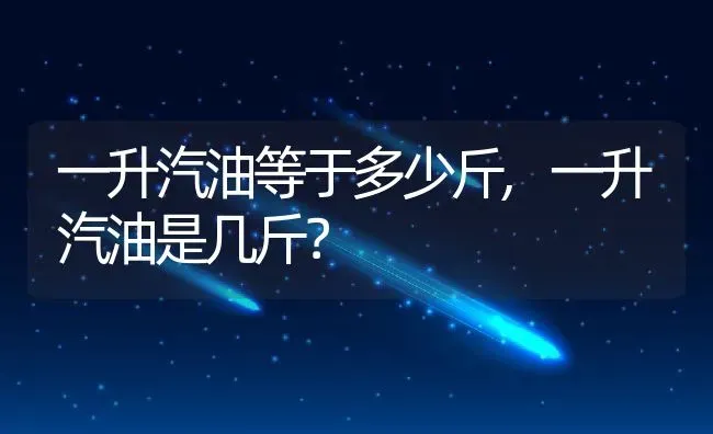 一升汽油等于多少斤,一升汽油是几斤？ | 养殖常见问题