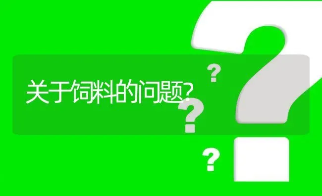 关于饲料的问题? | 养殖问题解答