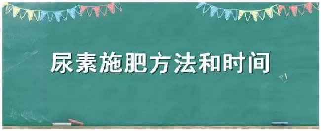 尿素施肥方法和时间 | 农业常识