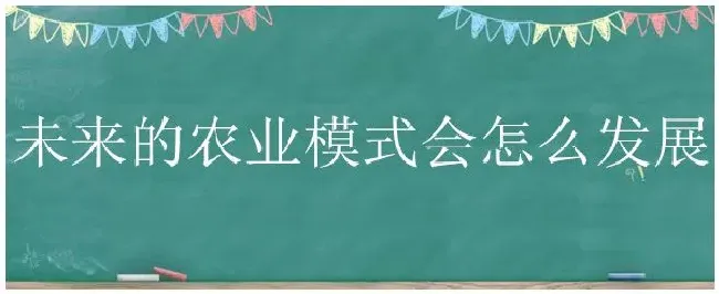 未来的农业模式会怎么发展 | 科普知识