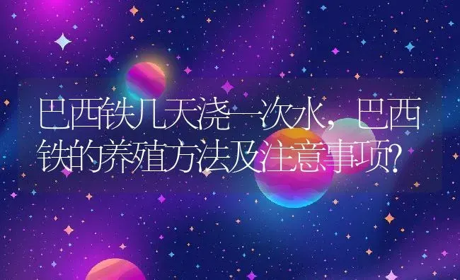 巴西铁几天浇一次水,巴西铁的养殖方法及注意事项？ | 养殖常见问题