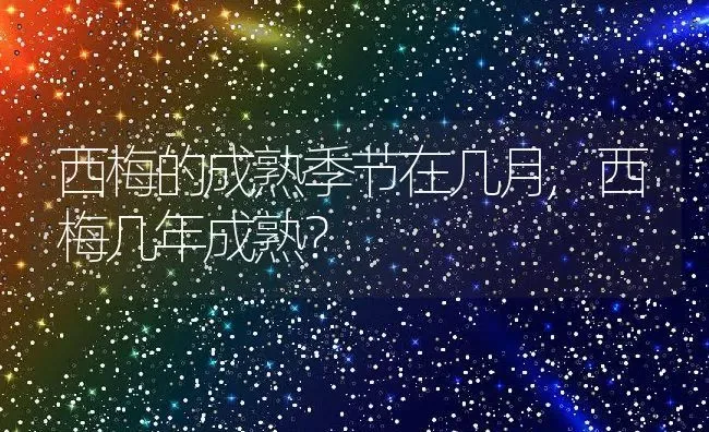 西梅的成熟季节在几月,西梅几年成熟？ | 养殖常见问题